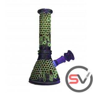 HONEY DRIP GLASS MINI BEAKER 8inch - RED